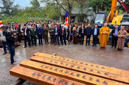 An vị long cốt tiền đường ngôi đại hùng bảo điện tổ đình Thắng Phúc