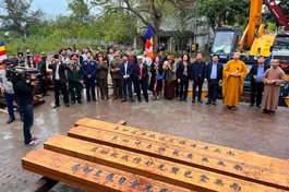 An vị long cốt tiền đường ngôi đại hùng bảo điện tổ đình Thắng Phúc