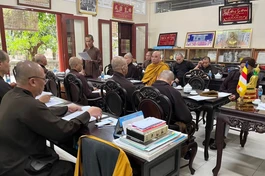 Ban Thường trực Ban Trị sự GHPGVN tỉnh họp tại chùa Long Sơn triển khai Phật sự