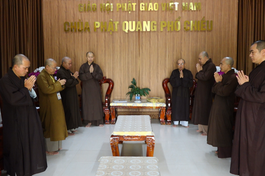 Buổi họp nhằm định hướng công tác học tập cho học kỳ II năm thứ I cho Tăng Ni sinh