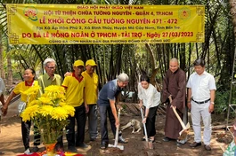 Thực hiện nghi thức khởi công 2 cây cầu bê-tông tại Bến Tre