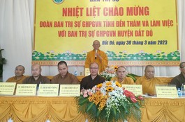 Ban Thường trực Ban Trị sự tỉnh gặp gỡ Ban Trị sự H.Đất Đỏ