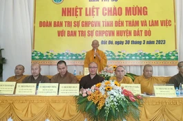 Ban Thường trực Ban Trị sự tỉnh gặp gỡ Ban Trị sự H.Đất Đỏ