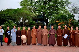 Chư tôn đức Ban Hướng dẫn Phật tử T.Ư khu vực phía Bắc chuẩn bị hội trại năm 2023