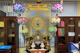 Lễ đài Phật đản tại Văn phòng Ban Kinh tế - Tài chính Phật giáo TP.HCM
