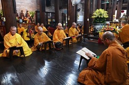 Khóa lễ tại trường hạ chùa Bà Đá, TP.Hà Nội