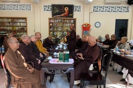  Ban Thường trực Ban Trị sự GHPGVN tỉnh họp báo cáo, tổng kết sự kiện 60 năm Bồ-tát Thích Quảng Đức vị pháp thiêu thân