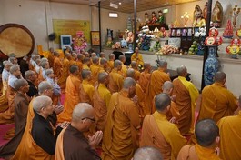 Ban Trị sự GHPGVN tỉnh Lào Cai tổ chức lễ tác bạch an cư tại trường hạ chùa Cam Lộ