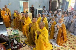 Đoàn chư Tăng hướng dẫn Phật tử đến các tỉnh miền Trung từ Bình Thuận đến Thừa Thien Huế