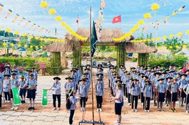 Liên trại huấn luyện do Ban Hướng dẫn Phân ban Gia đình Phật tử tỉnh tổ chức tại chùa Linh Sơn