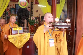 Ban Tổ chức Đại giới đàn Tâm Hòa X cung rước di ảnh, Đại luật Tứ phần về hai giới đàn Tăng và Ni