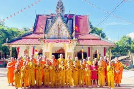 Chùa Sóc Lớn là điểm an cư của chư Tăng hệ phái Nam tông Khmer tại H.Lộc Ninh