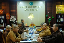 Ban Thường trực Ban Trị sự GHPGVN tỉnh họp triển khai Phật sự