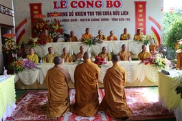 Chư tôn đức chứng minh lễ bổ nhiệm trụ trì chùa Bửu Liên