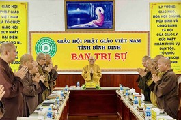 Bình Định: Ban Thường trực Phật giáo tỉnh họp về thành lập Ban Trị sự GHPGVN H.Vân Canh