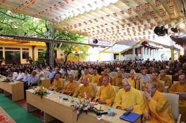 Ban Trị sự tỉnh tổ chức kỷ niệm 10 năm thành lập đạo tràng An cư kiết hạ tại tùng lâm Ngọc Am