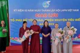 Ban Thường vụ Hội Liên hiệp Phụ nữ tỉnh Bến Tre tổ chức giao lưu Tổ phụ nữ Phật giáo tiêu biểu 2023