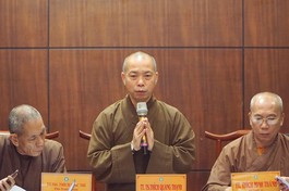 Thượng tọa Thích Quang Thạnh chủ trì buổi họp Thường trực Ban Giáo dục Phật giáo TP.HCM