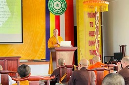 Đại đức Thích Bửu Hòa triển khai quy trình và quy định một số thủ tục hành chính Giáo hội