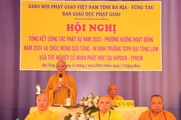 Hòa thượng Thích Huệ Trí ban đạo từ tại hội nghị