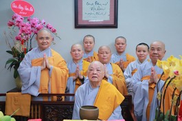 Chư Ni Phân ban Ni giới TP.Thủ Đức thăm, đảnh lễ Ni trưởng Thích nữ Tịnh Nguyện, tại chùa Phước Hải