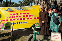 Phân ban Từ thiện xã hội Giáo dục T.Ư bàn giao 23 giếng nước tại Ấn Độ