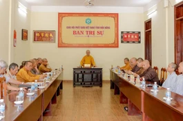 Thượng tọa Thích Quảng Hiền, Trưởng ban Trị sự Phật giáo tỉnh Đắk Nông chủ trì 