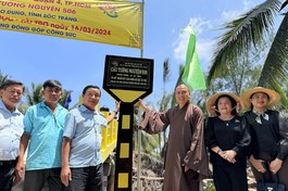 Khánh thành cầu Tường Nguyên 506 tại xã An Thạnh 3, H.Cù Lao Dung - Ảnh: T.N