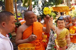 Lễ Tắm Phật trong Tết Chôi Chnăm Thmây tại chùa Candaransi - Q.3, TP.HCM