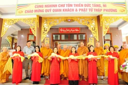 Cắt băng khánh tạ lạc thành tịnh xá Ngọc Vân