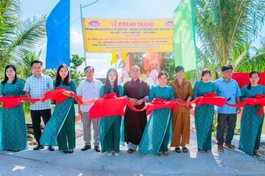 Cắt băng khánh thành cầu Bình An 4 