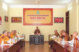 Buổi họp nhằm triển khai các công tác chuẩn bị tổ chức Đại lễ Phật đản và An cư kiết hạ 