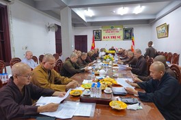  Ban Thường trực Ban Trị sự GHPGVN tỉnh họp thường kỳ nhằm triển khai hoạt động tháng 5-2024