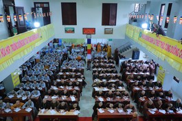  340 giới tử Đại giới đàn Thiện Duyên Phật lịch 2567 tham dự khảo hạch tại chùa Viên Minh