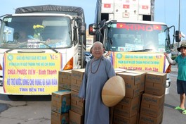 Đoàn Phân ban Ni giới TP.HCM trao nước ngọt đến 7 huyện thuộc tỉnh Bến Tre