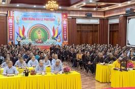 Đạo tràng trường hạ chùa Trăm Gian trong ngày khai pháp khóa An cư kiết hạ