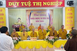  Ban Trị sự GHPGVN tỉnh đã khai giảng khóa huân tu mùa hạ Phật lịch 2568