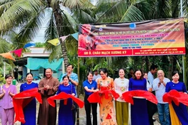  Khánh thành đường bê-tông A Di Đà Đại Nguyện 26, tại ấp Rô 1, xã Nhị Long