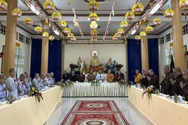 Ban Giáo dục Phật giáo tỉnh sơ kết 6 tháng đầu năm, tại chùa Phật Ân