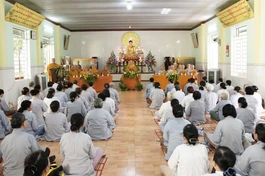 Ban Trị sự GHPGVN TP.Phan Rang - Tháp Chàm tổ chức khóa tu “Thực hành hạnh giải thoát" kỳ 9