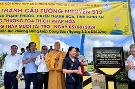 Khánh thành cầu Tường Nguyên 512 tại xã Thạnh Phước, H.Thạnh Hóa (Long An)