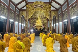 Chư Tặng tại Lễ tác pháp Tự tứ kết thúc khóa An cư kiết hạ Phật lịch 2568