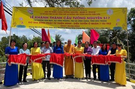 Chùa Tường Nguyên khánh thành cầu Tường Nguyên 517 tại TX.Vĩnh Châu, Sóc Trăng - Ảnh: T.N