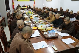 Ban Trị sự GHPGVN tỉnh họp sơ kết hoạt động Phật sự Quý III-2024