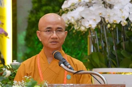 Thượng tọa Thích Thiện Quý, Ủy viên Hội đồng Trị sự GHPGVN, Phó Trưởng ban kiêm Chánh Thư ký Ban Trị sự GHPGVN TP.HCM, Ủy viên Ủy ban MTTQVN TP.HCM khóa XI (2019-2024) - Ảnh: B.Toàn