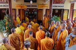 Chư Tăng Ni tại Lễ tưởng niệm húy nhật lần thứ 2 Trưởng lão Hòa thượng Thích Ngộ Tánh