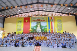 Gần 400 Phật tử tham gia Hội thi giáo lý Phật tử năm 2024 do Ban Trị sự H.Đức Hòa tổ chức