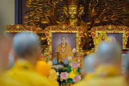 Di ảnh Đại lão Hòa thượng Thích Đức Nhuận - Đệ nhất Pháp chủ GHPGVN tại tổ đình Kim Liên