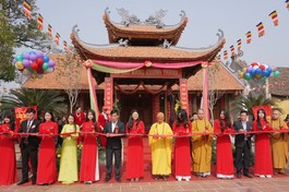 Lễ cắt băng khánh thành công trình tu bổ, tôn tạo Di tích chùa Phổ Am