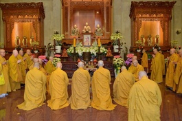 Lễ tưởng niệm 52 năm ngày Trưởng lão Hòa thượng Thích Thiện Hoa tại Tổ đường Việt Nam Quốc Tự - Ảnh: Bảo Toàn/BGN